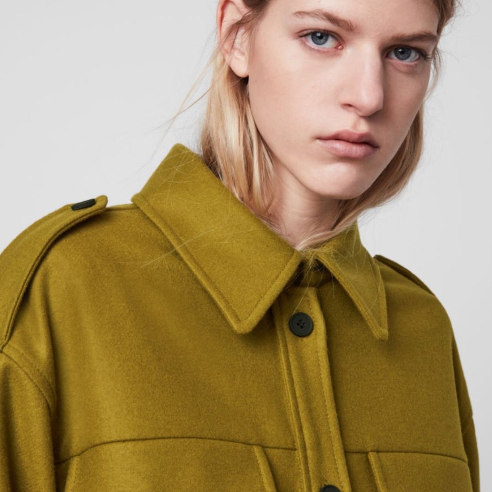 BRAND NEW AllSaints Emery Jacket (Pear Green)